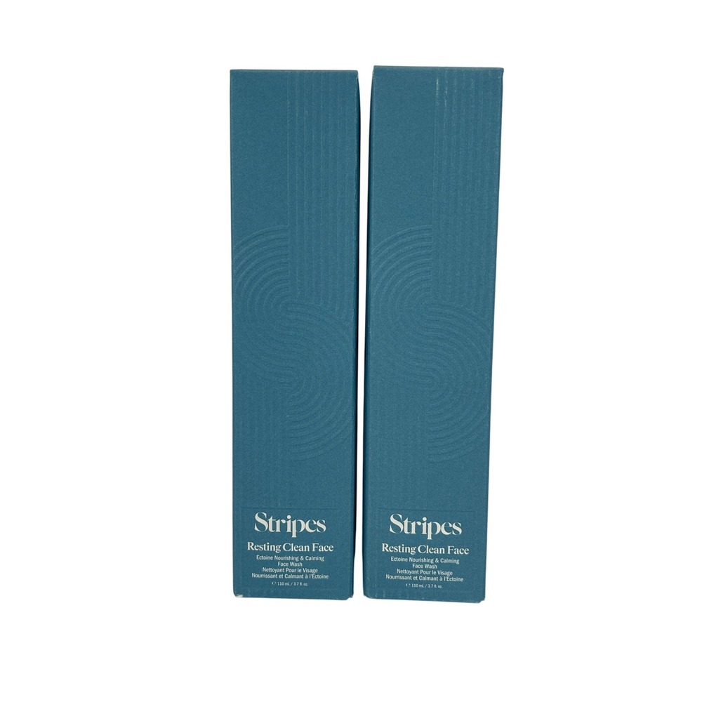 Stripes Resting Clean Face Ectoine Nourishing Calming Face Wash 3.7oz Set of 2